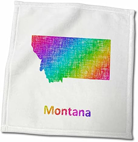 3drose Дејвид Зид - Дизајн на мапи - Монтана Државна мапа - Дизајн на скица на виножитото - крпи