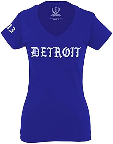 Пороци и доблести Детроит 313 Мичиген град хип хоп хипстер улична облека за жени против вратот вметната маица