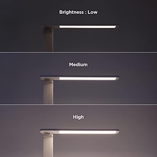 Mooas Eye Caring LED биро ламба, без трепкање, ламба за заштита на очите, прилагодлив агол, 3 режими на LED боја со 3 нивоа на осветленост,