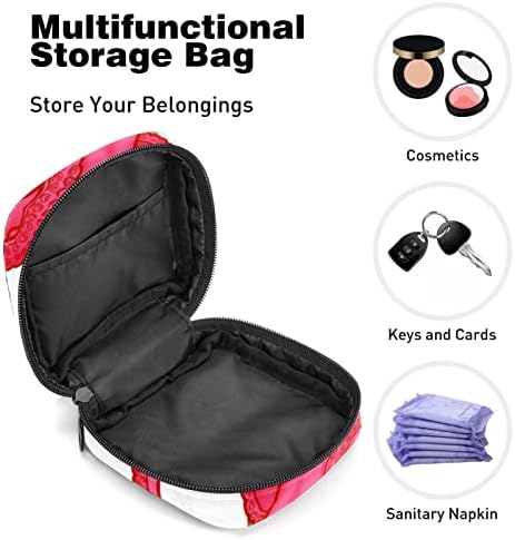 Торба ЗА Складирање Санитарни Салфетки ОРИУКАН, Преносни Менструални Кеси За Патент За Повеќекратна Употреба, Торбичка За Складирање Тампони