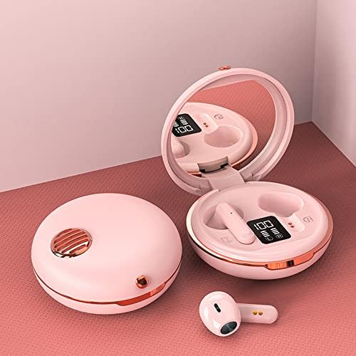 Олире Безжични Слушалки за Девојчиња, Блутут Слушалки Со Огледало За Шминка, LED Дисплеј, Bluetooth V5. 3, Водоотпорни Bluetooth
