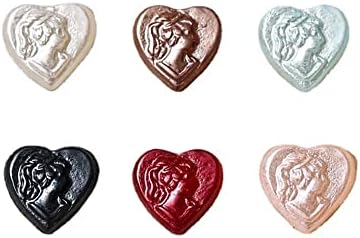 Hjkogh 50 парчиња нокти уметност девојка во форма на срце, убава глава од самовила смола, декорација на ноктите три-димензионално гроздобер
