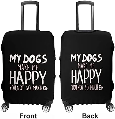 Моето куче ме прави среќен патнички багаж за покрив за заштита на куферот за багаж со патент