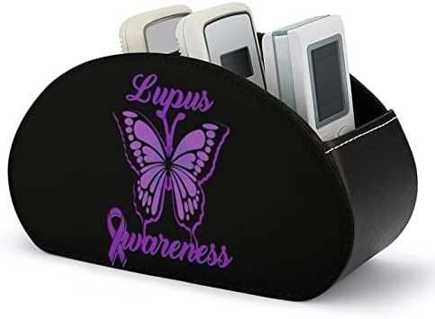 Butterfly Lupus свесност лента за далечински управувач за складирање Мултифункционална PU кожа ТВ далечинска држач за организатор
