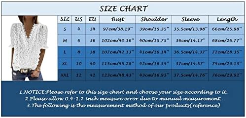 Лесен За Жени Женски Чипка V Вратот Туника Резервоарот Блузи Повик Краток Ракав Кошула Блуза Жените Повик Туника Врвот