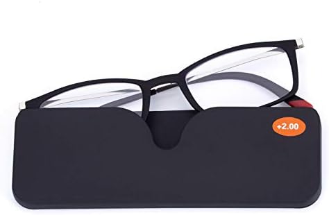 Лино 2 парчиња Практични Очила За Читање За Мобилни Телефони Со Метална Рамка-Црна +2.50