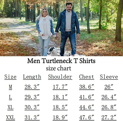 Wancafoke turtleneck долг ракав за мажи со лесен руно, наречен џемпер за џемпер, тенок фит термички кошули