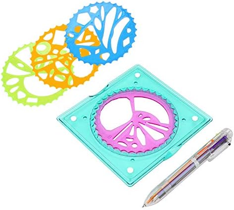 Салме Салме Детски Пластичен Шаблон Цртање Геометриски Владетел Алатка За Цртање Спирала Уметност Играчка Детски Канцелариски Материјал