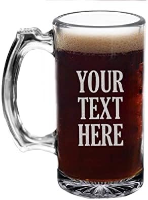 Теамор Персонализирани Чаши За Пиво Додадете Го Вашиот Текст Гравирано Пиво Стакло Роденден Годишнина Свадба Домаќинство Подарок 2 Страна
