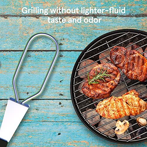 WishDirect 600W Електричен јаглен стартер Пожар за пожар за BBQ Grill Camplace, FirePit, Spove - Брзо запали јаглен брикети без полесни