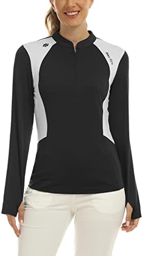 Мофиз женски патент голф тенис поло маички со долг ракав без ракав спортски атлетски пуловер Брзо суво пешачење врвови тенок фит