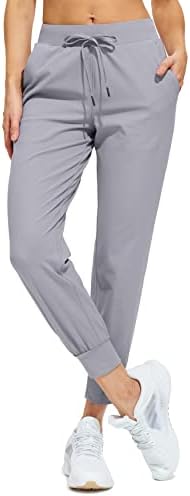 Pantsенски џогери со либин, лесни џемпери со џебови со џебови, атлетски заоблени панталони за тренингот, дневна