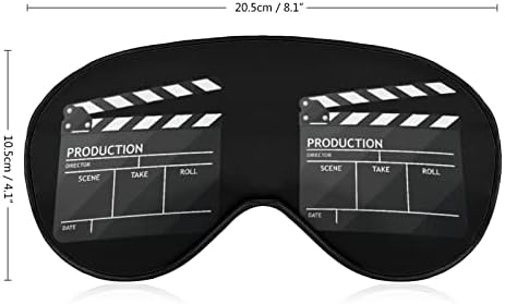 Кино Клапер табла маска за спиење мека маска за очи за очи со прилагодлива лента за мажи жени