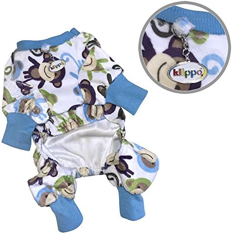 Klippo Dog/Puppy Minky Monkey Plush Pajamas/Bodysuit/Loungewear/PJ/Coverall/Jumper/Romper за мали раси