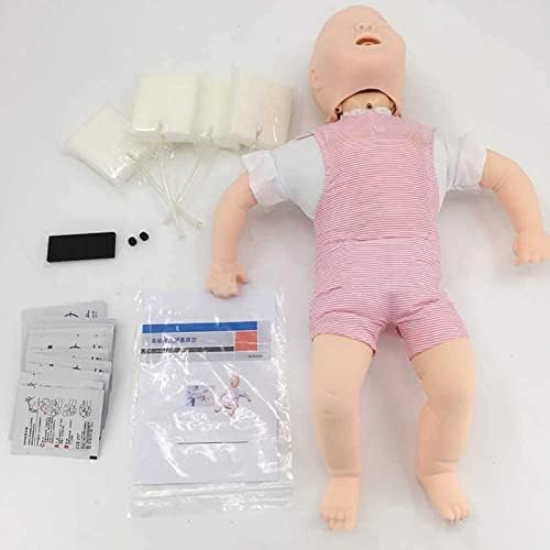Jiaohaowei гушкање на тренинг за прва помош бебиња кукла - модел за прва помош на новороденчиња - Напреден CPR Manikin со торба