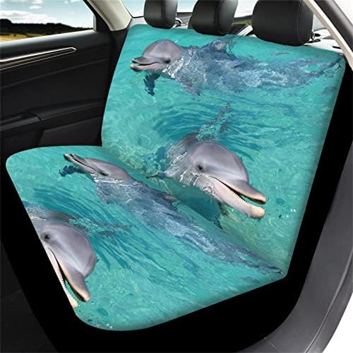 Dreaweet Симпатични заштитници на седиштето на автомобили со делфин Универзално вклопување на седишта за автомобили лесни за инсталирање