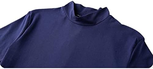 Рела Бота Машки Модни Маици Долни Кошули Топлинска Долна Облека Блузи Половина Желка Краток Ракав Тенок Одговара Основни Пуловер Маици