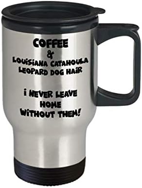 Луизијана Катахула леопард кучиња за патувања - смешна и симпатична чаша чаша кафе - совршена за патување и подароци