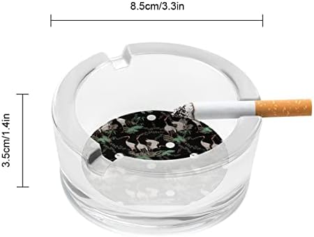 Јапонски бели кранови стакло пепелници за цигари и цигари, држач за табела за табела за декорација на маса