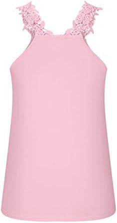 Oplxuo женски цветни чипка на врвови на ракави без ракави маици за рак