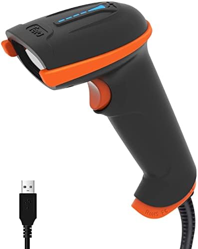 TERA USB 2D QR 1D скенер за баркод жичен, официјално сертифициран прашина од изобилство на водоотпорен водоотпорен IP65 ергономска рачка Брза и