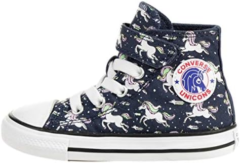 Converse Unisex-дете Чак Тејлор Ол Starвезда Унирог печати Велкро Висока врвна патика