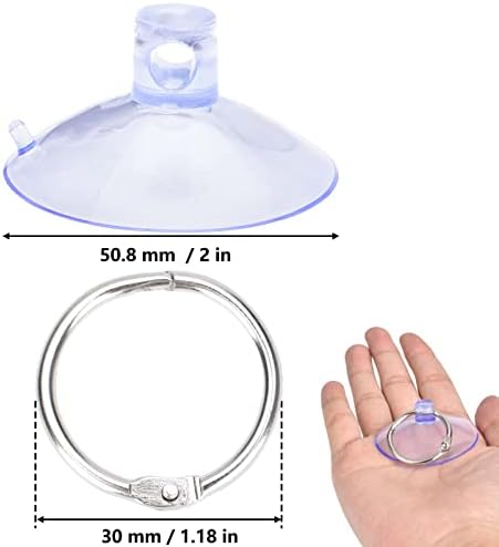 24 парчиња чаши за вшмукување со прстен 2 чисти чаши за вшмукување со дупки отстранлив железо прстен чаша за вшмукување за кујнски кујнски