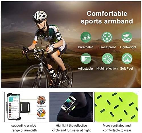 Фолч за Kyocera S8 - FlexSport Armband, прилагодлива амбалажа за тренинг и трчање за Kyocera S8 - Stark Green