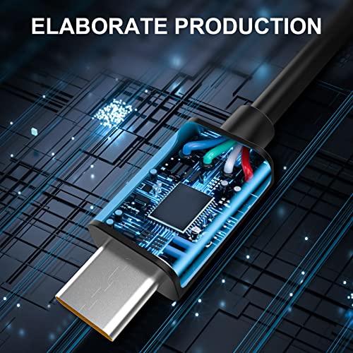 ТОКСАОИ USB КАБЕЛ За Полнење ОД Типот C Компатибилен Со HyperX SoloCast, QuadCast S, Elgato Wave 3, Sony PS5 Pulse 3D, Hyperx Cloud Stinger Core