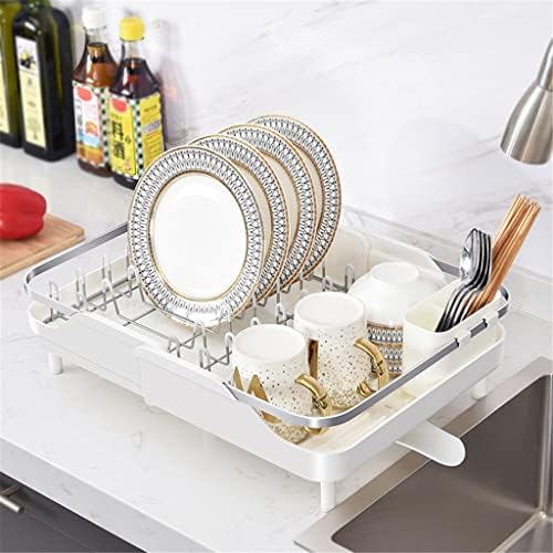 ZSEDP бело прилагодливо кујнски садови за кујнски садови плочи за садови за садови за сушење Организатор за сушење
