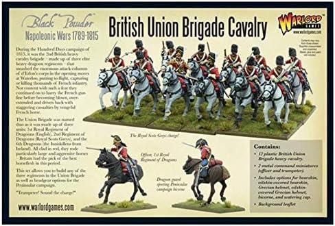 Црна прашкаста британска унија Бригада коњаница бројки 18 -ти и 19 век воен варгаминг пластичен модел комплет