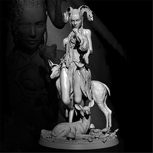 1/24 Фантазија коза кралица воинствена смола модел Минијатурен комплет, необјавени и необоени компоненти на војникот на умирање