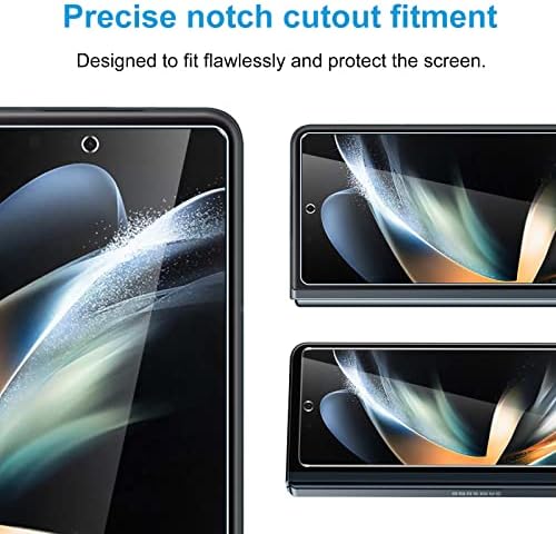 LYWHL [2-Пакет] За Samsung Galaxy Z Fold 4 Заштитник На Екранот, HD Јасен Калено Стакло Заштитник Филм За Galaxy Z Пати 4 5G 6.2 Инчи, Анти