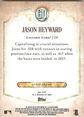 2018 година Цигански кралица 147 asonејсон Хејвард Чикаго Бејзбол картичка - GotBaseballCards