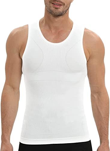 Подфан Гинекомастија кошула за компресија за мажи, врвот на резервоарот за слабеење, мажите за шарач на телото, елементот за контрола