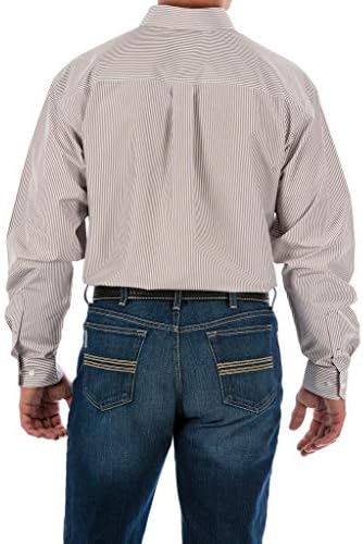 Класично машка машка форма на долги ракави, една кошула со отворена џебна лента