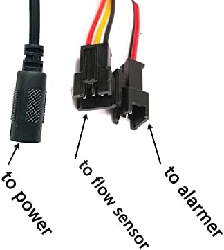 Алармер за дигитален мерач на проток на проток 6мм ОД 0.25-2,5lpm приклучок најлон сала ефект на ефект на вода сензор за проток на вода