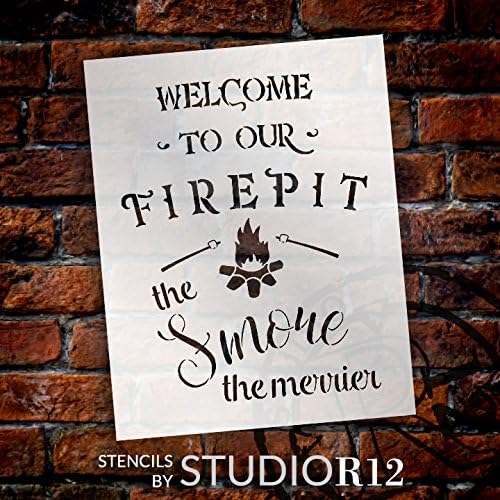 Добредојдовте на нашата Firepit Matril - Smore the Merrier by Studior12 | Употреба за еднократно образец на мирал | Користете за да насликате знаци на дрво - wallидна уметност - палети - DIY р?