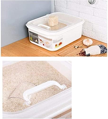 Accduer Grain Bin Rice Cox Cantean Cander Кујна Домаќинство Ориз барел пластика и кутија за складирање ориз брашно запечатено складирање
