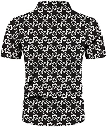 Ubst Mens летни кошули со кратки ракави со кратки ракави надолу на врвови, графички печати хавајски кошула опуштена вклопена случајна кошула