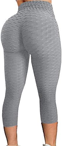 Женски панталони за јога fqzwong, високи половини тенок панталони за истегнување на тренингот спортски хулахопки за кревање на стомакот за