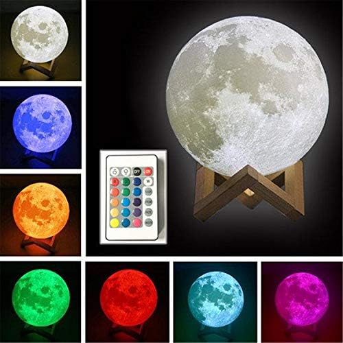Сјајна Алис 16 бои Персонализирана фотографија ноќно светло прилагодено 3Д печатење USB полнење месечина светилка месечина светло ноќна