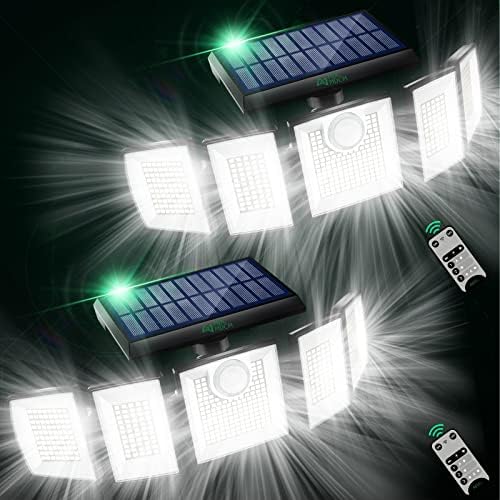 MDCMDCM Сончеви светла на отворено сензор за водоотпорно движење - Супер светли 3 режими 2400mAh 360 ° осветлување 32ft Светла на