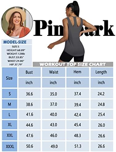 Врво на тренингот PINSPARK за жени Отворени резервоари за јога, без ракави, атлетски мускулен резервоар за мускули, лабаво вклопување за теретана