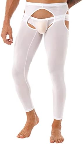 Mid liiyii mid hollow out панталони за долна облека со долги термички дното хеланки тенок опремени спортски хулахопки