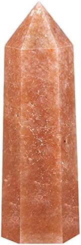 Sunyik Gemstone заздравување на кристал точки стапче, единечна завршена стапче од стапче за медитација, Руби во фукзит
