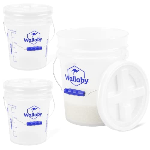 Валаби 5-Галон Кофа Со Завртка Врвот Капак-Трајни Храна Одделение Пластични Барабан - Заклучување Технологија за Безбедна Печат &засилувач;