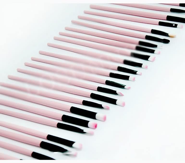 Орев 32 парчиња дрва рачка црна/розова професионална четка за шминка сет PU кожна торба за разубавување алатка за разубавување