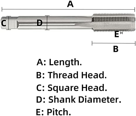 Aceteel 5pcs 1/4 -36 UNS HSS машина Допрете, 1/4 x 36 UNS десна рака Thap Tap Tap