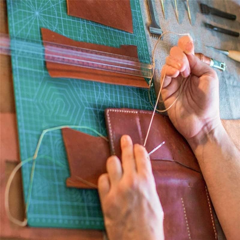 Kaobuy Професионална кожа занаетчиски алатки комплет за шиење со рака за шиење резба за шиење кожни занаетчиски додатоци DIY алатка